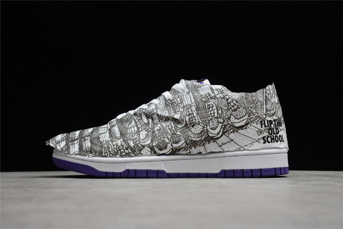 nike dunk low flip the old school (w) dj4636-100