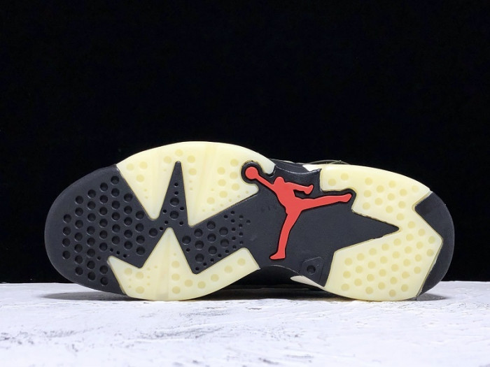 travis scott air jordan 6 medium olive - cn1084-200